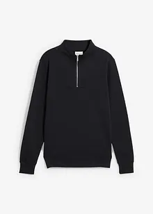 Sweatshirt i 100% økologisk bomull med kort glidelås, bonprix