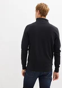 Sweatshirt i 100% økologisk bomull med kort glidelås, bonprix