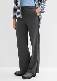 Bukse i ullstil med vide ben, bonprix