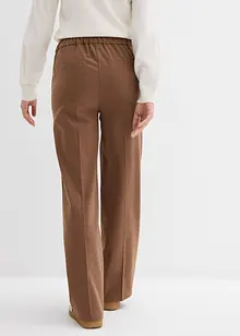 Bukse i ullstil med vide ben, bonprix