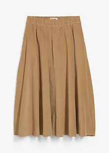 Skjørt i kordfløyel i bomullsmiks, bonprix