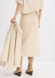 Strikket skjørt i utskrådd modell, bonprix