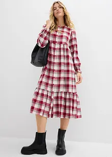Midikjole i flanell, bonprix