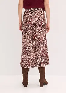 Satengskjørt med struktur, bonprix