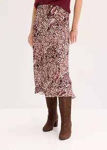 Satengskjørt med struktur, bonprix