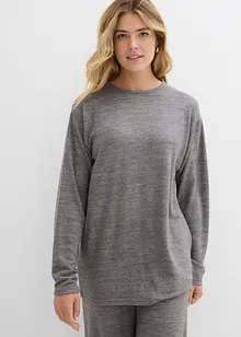 Lang sweatshirt i strikket look, bonprix