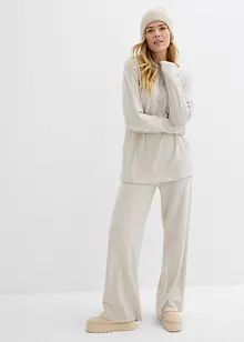 Lang sweatshirt i strikket look, bonprix