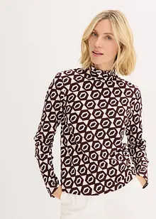 Topp med ståkrage og struktur, bonprix