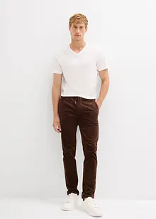 Pull on-kordfløyelsbukse med stretch, Regular Fit, bonprix