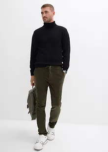Pull on-kordfløyelsbukse med stretch, Regular Fit, bonprix
