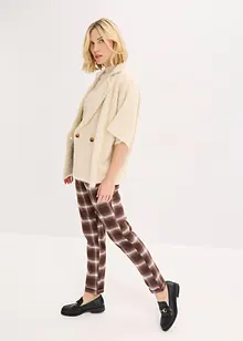 Bukse med rutemønster og oppbrett, bonprix