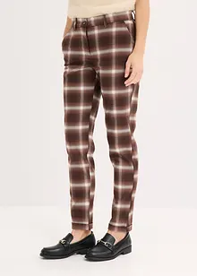 Bukse med rutemønster og oppbrett, bonprix