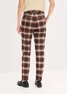 Bukse med rutemønster og oppbrett, bonprix