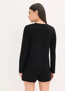 Loungewear-kort pyjamas i lett, mykt materiale, bonprix