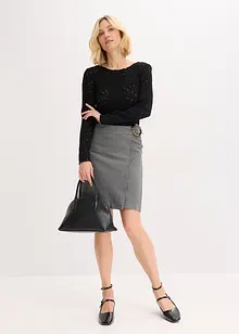 Blondetopp med lodden overflate, bonprix