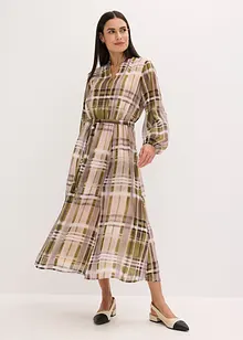 Chiffonkjole med knytebånd, bonprix