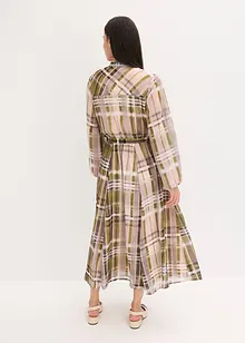 Chiffonkjole med knytebånd, bonprix