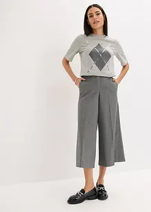 Kortermet topp med paljetter og print, bonprix