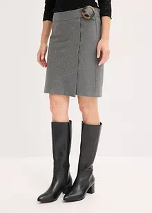 Omslagsskjørt med fiskebensmønster, bonprix