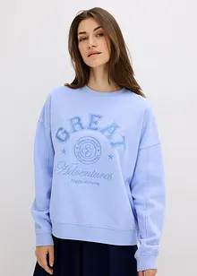 Oversized sweatshirt i 100% bomull, bonprix