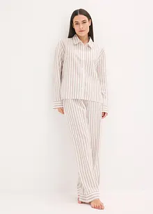 Loungewear-kosedress i vevd bomull, oversized, bonprix