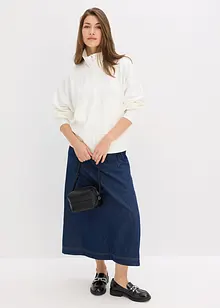 Sweatshirt med glidelås i behagelig Punto di Roma-materiale, bonprix