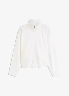 Sweatshirt med glidelås i behagelig Punto di Roma-materiale, bonprix