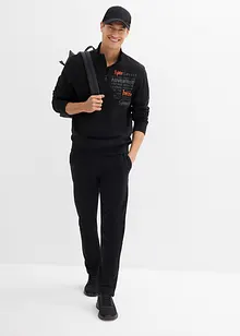 Sweatshirt i 100% økologisk bomull med kort glidelås, bonprix