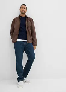 Finstrikket genser med flettemønster, Slim Fit, bonprix