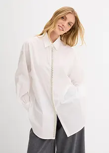 Bluse med strassapplikasjon, bonprix