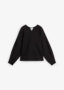 Langermet topp i behagelig Punto di Roma-materiale, bonprix