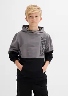 Sweatshirt med hette av økologisk bomull, bonprix