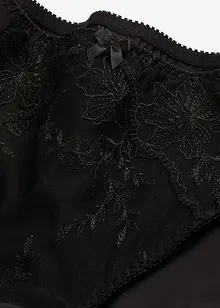 Truse med høy midje og broderi, bonprix