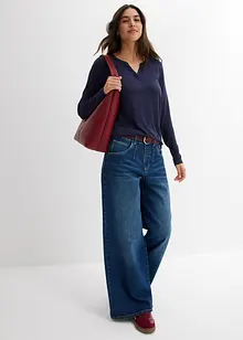 Langermet topp i myk viskosemiks, bonprix