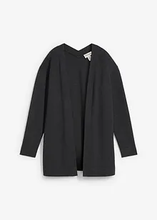 Lang sweatjakke av myk bomullsmiks, bonprix