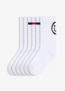 Tennissokker av økologisk bomull (6-pack), bonprix