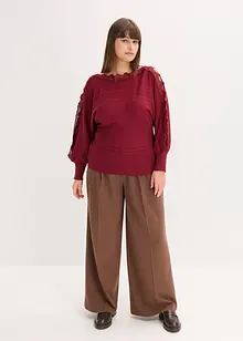 Finstrikket genser i lett viskosemiks, bonprix