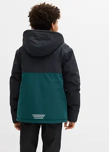 Vinterjakke i vanntett materiale med colorblocking effekt og hette, bonprix