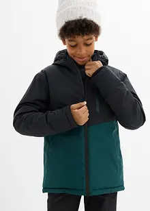 Vinterjakke i vanntett materiale med colorblocking effekt og hette, bonprix