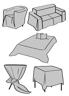 Sengeteppe med patchworktrykk, bonprix