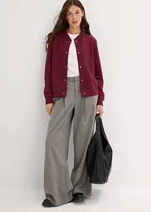 Sweat-bomberjakke med knapper, bonprix