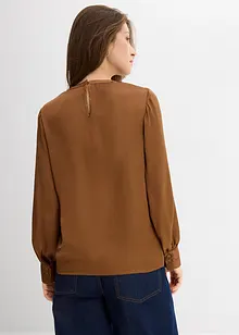 Bluse i lett sateng, bonprix