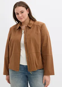 Jakke i imitert semsket skinn, bonprix