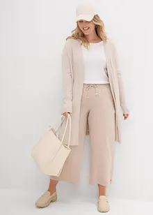 Lang trikotjakke i myk viskosemiks, bonprix