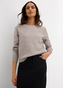 Strikket genser med båthals, bonprix