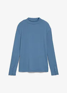 Langermet, ribbet topp, bonprix