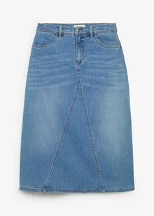 Denimskjørt med stretch, High Waist, bonprix