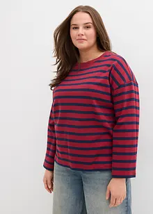 Stripemønstret topp i økologisk bomull, bonprix