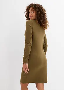 Figurnær jerseykjole i bomull med stretch (2-pack), bonprix