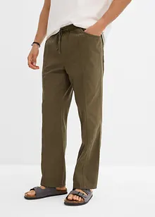 Classic Fit-pull on-bukse i lett bomull, Straight, bonprix